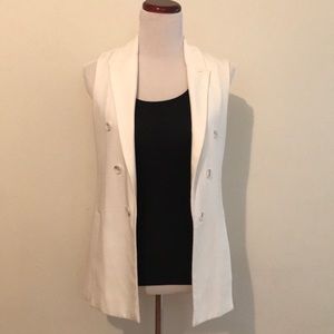 Zara White Vest